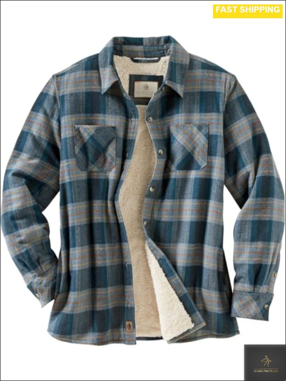 Sherpa Lined Flannel Shacket Plaid Shirt Jacket Warm Fleece